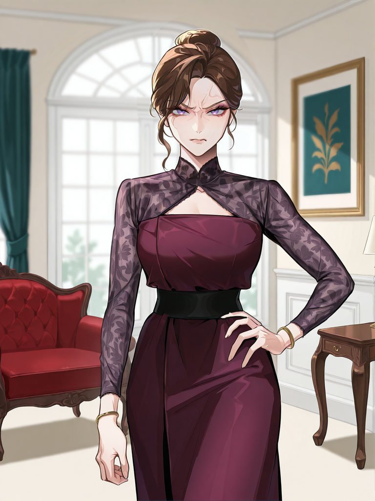 紫色蕾丝 女中年