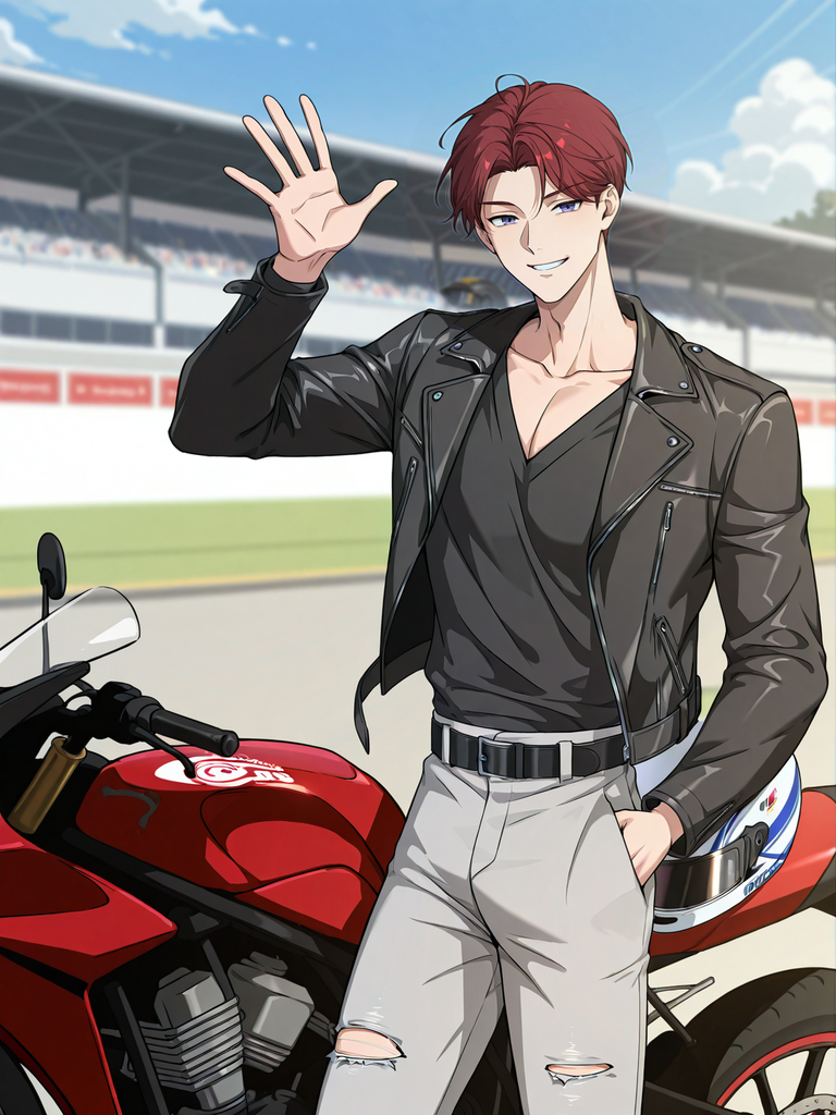 红发夹克 男青年